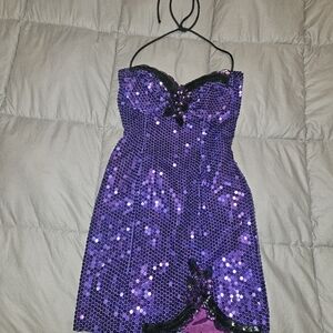 Vintage Purple Sequined Dress (1993)
